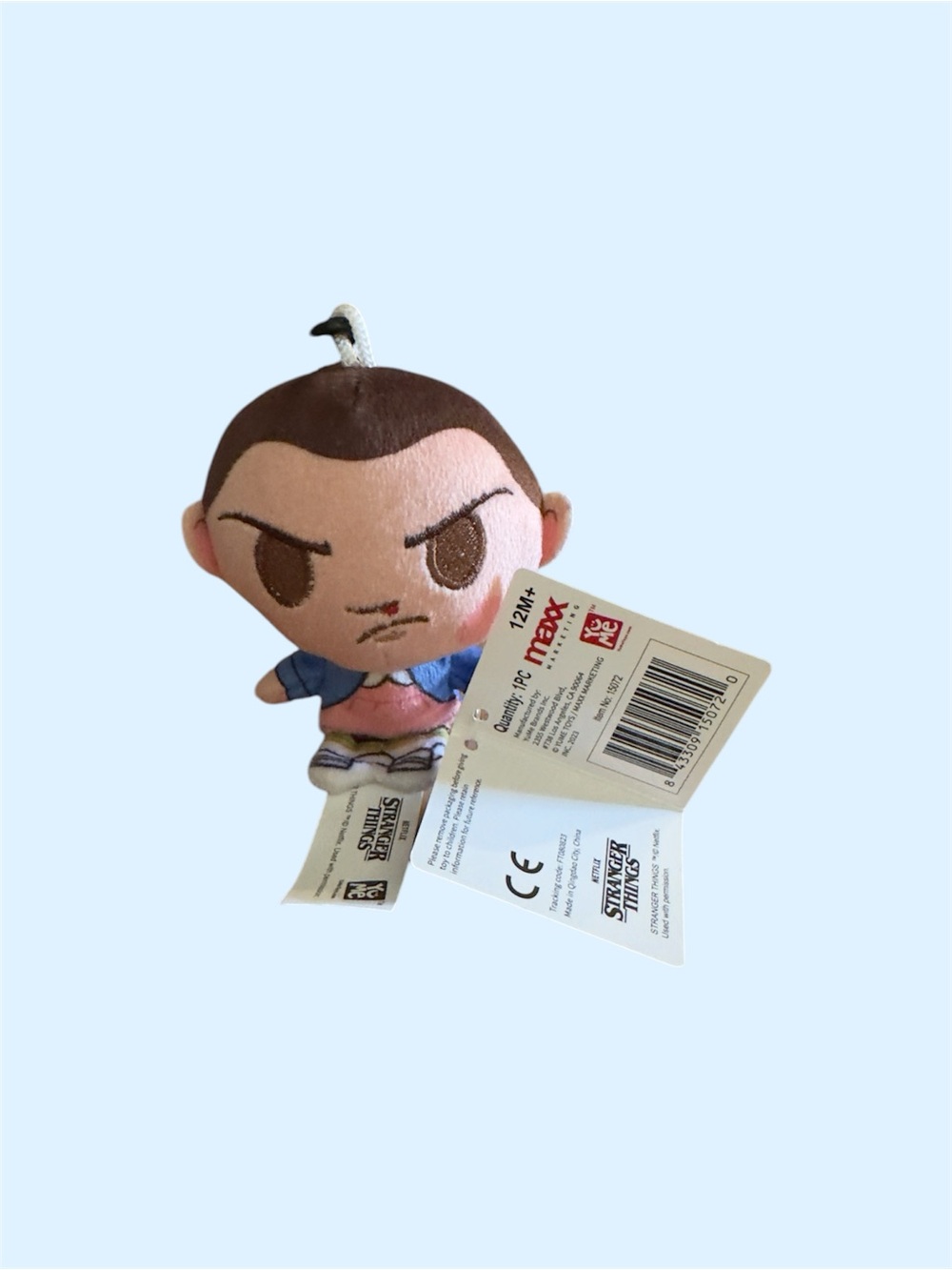 NWT Stranger Things Eleven Mini Plush Clip Keychain Netflix 3”